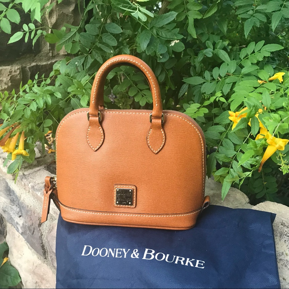 Dooney & Bourke Camel Leather Mini crossbody Bag - Picture 11 of 13